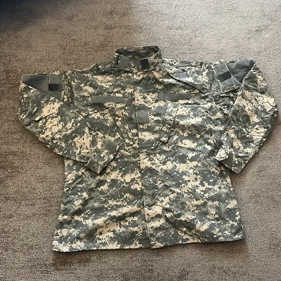 Army Combat Camouflage Men’s Uniform Jacket Size L and Pants Size M/L - Picture 2 of 14